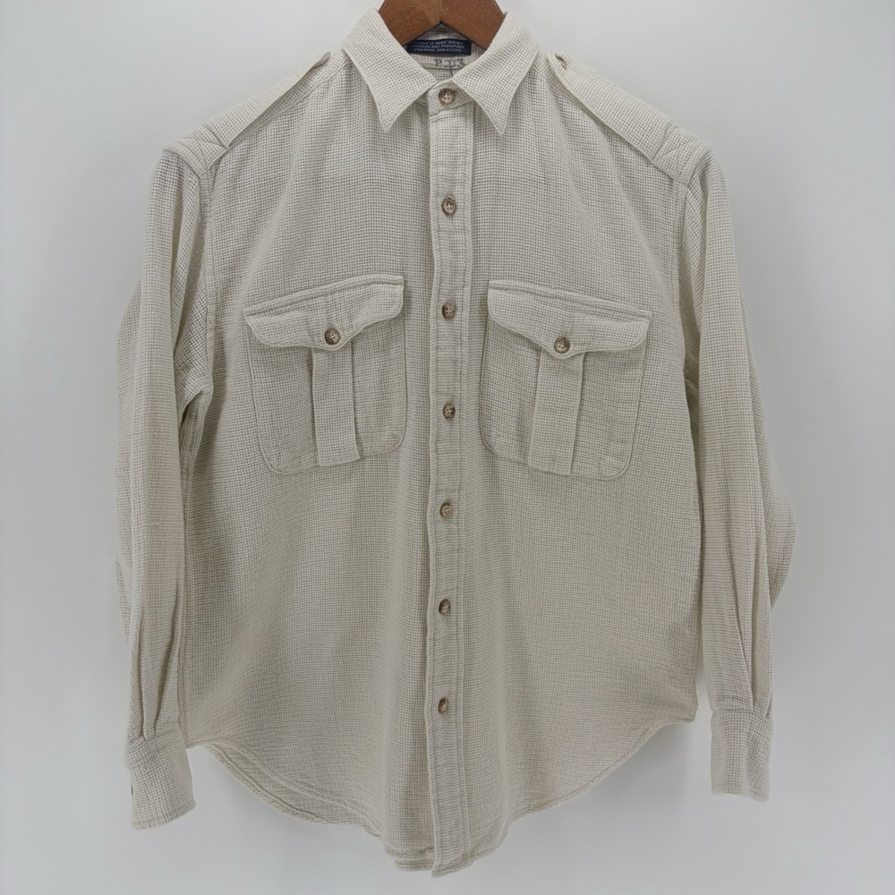 Vintage Polo Ralph Lauren Crochet Shirt Women's Sz 4 Open Knit Natural